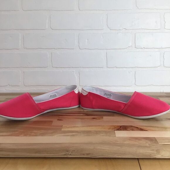 ADIDAS cute little ballerina shoes lightweight round toe white sole red/orange 6 - Picture 5 of 11